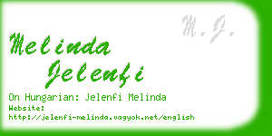 melinda jelenfi business card